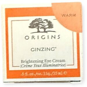 ORIGINS GinZing™ Brightening Eye Cream “Warm” Full Size 0.5 oz / 15 ml — NEW